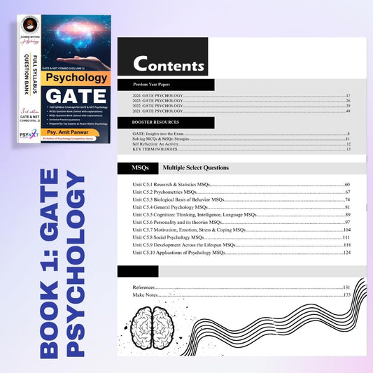 PWP GATE & NET Psychology 2026 Combo Entrance Exam Preparation Bookset
