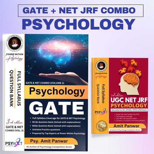 PWP GATE & NET Psychology 2026 Combo Entrance Exam Preparation Bookset