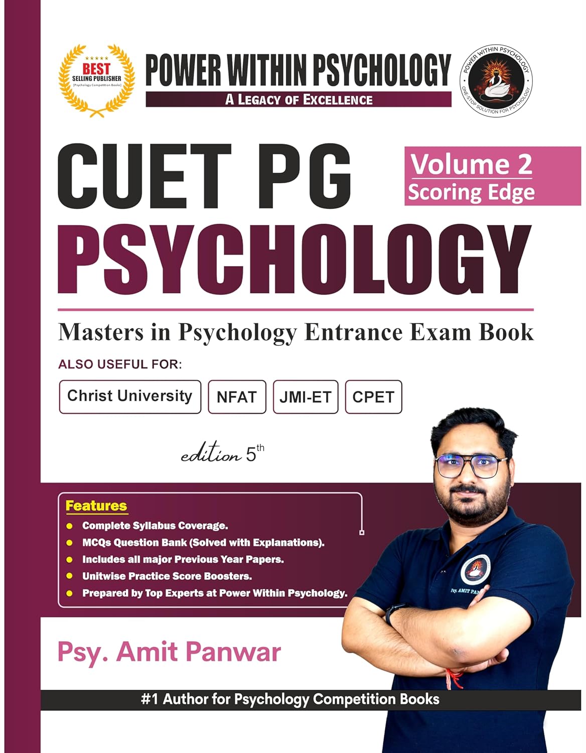 PWP CUET PG 2026 - Masters in Psychology Book (2 Books Set) - Edition 5 (New & Updated)