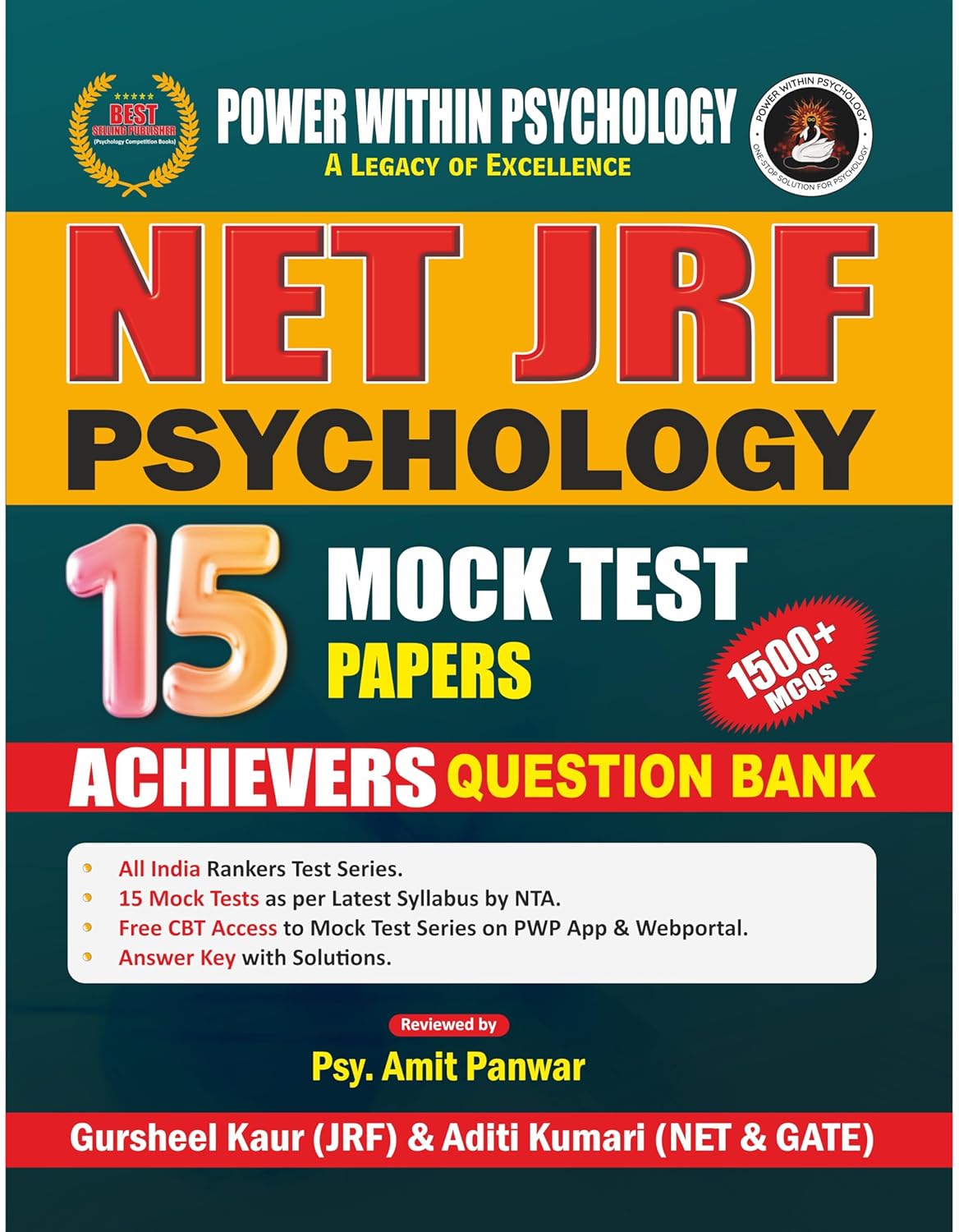 PWP NTA UGC NET JRF Paper 2 Psychology Achievers Question Bank Book | 15 Mock Test Series