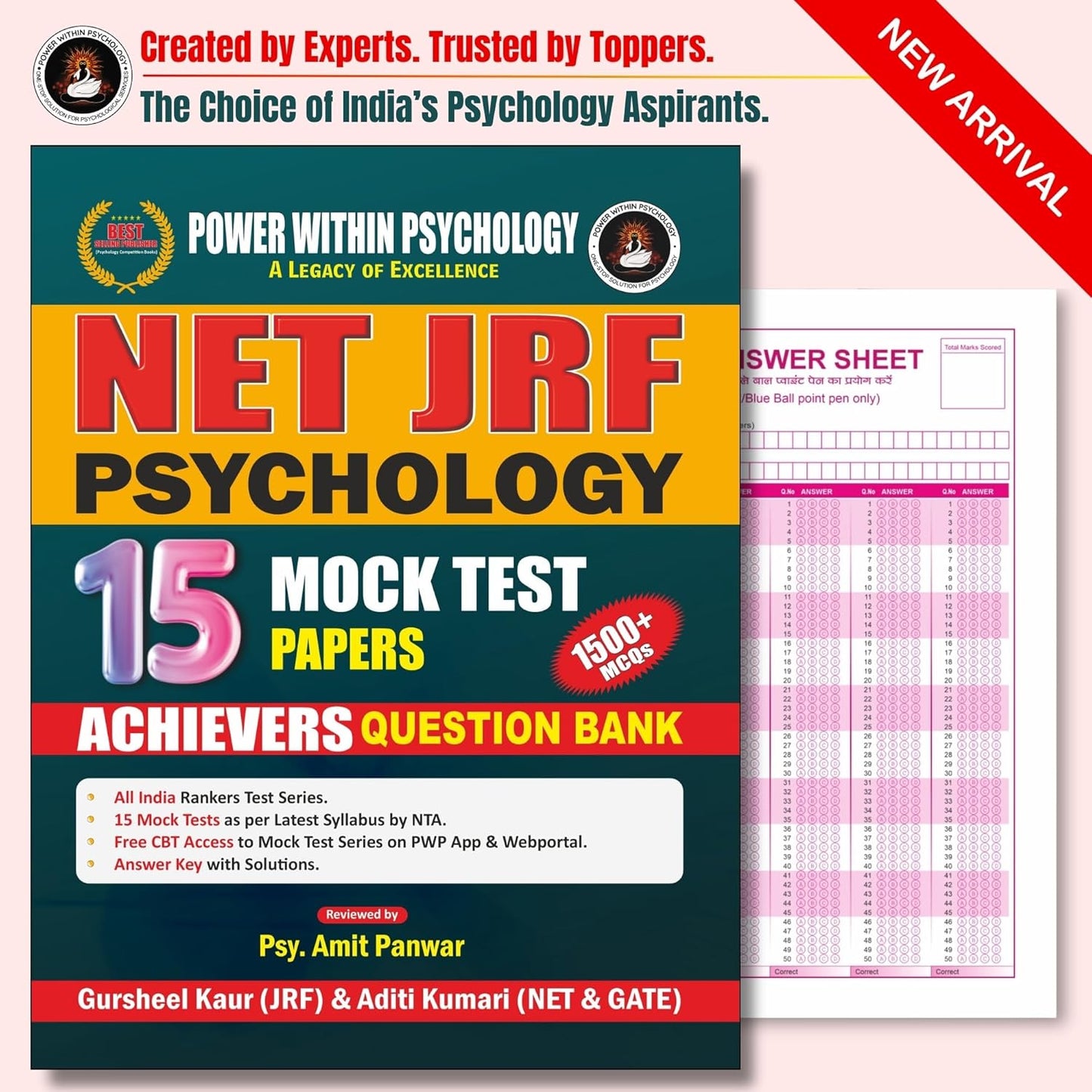 PWP NTA UGC NET JRF Paper 2 Psychology Achievers Question Bank Book | 15 Mock Test Series
