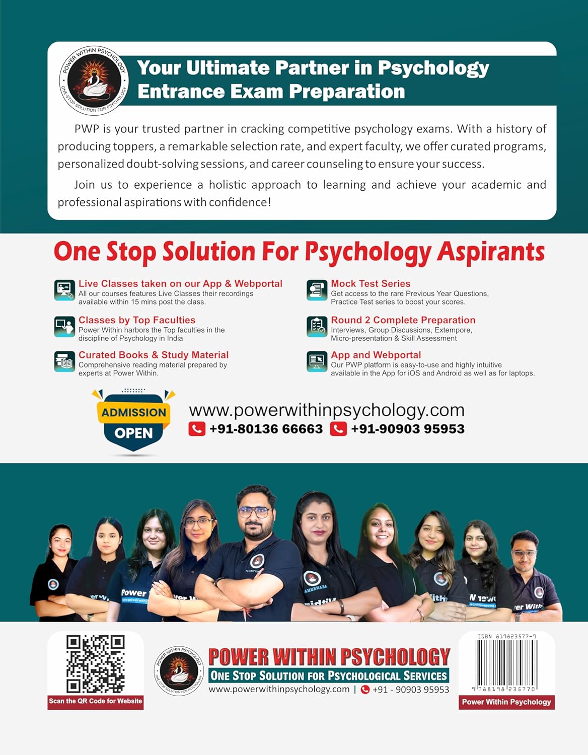 PWP NTA UGC NET JRF Paper 2 Psychology Achievers Question Bank Book | 15 Mock Test Series