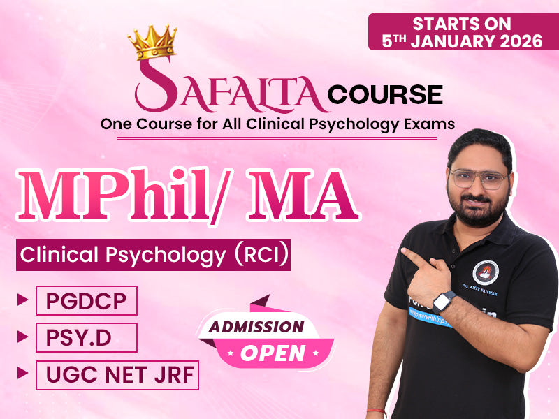 Safalta Course 2026 - MA / MPhil in Clinical Psychology & NET JRF Integrated Course