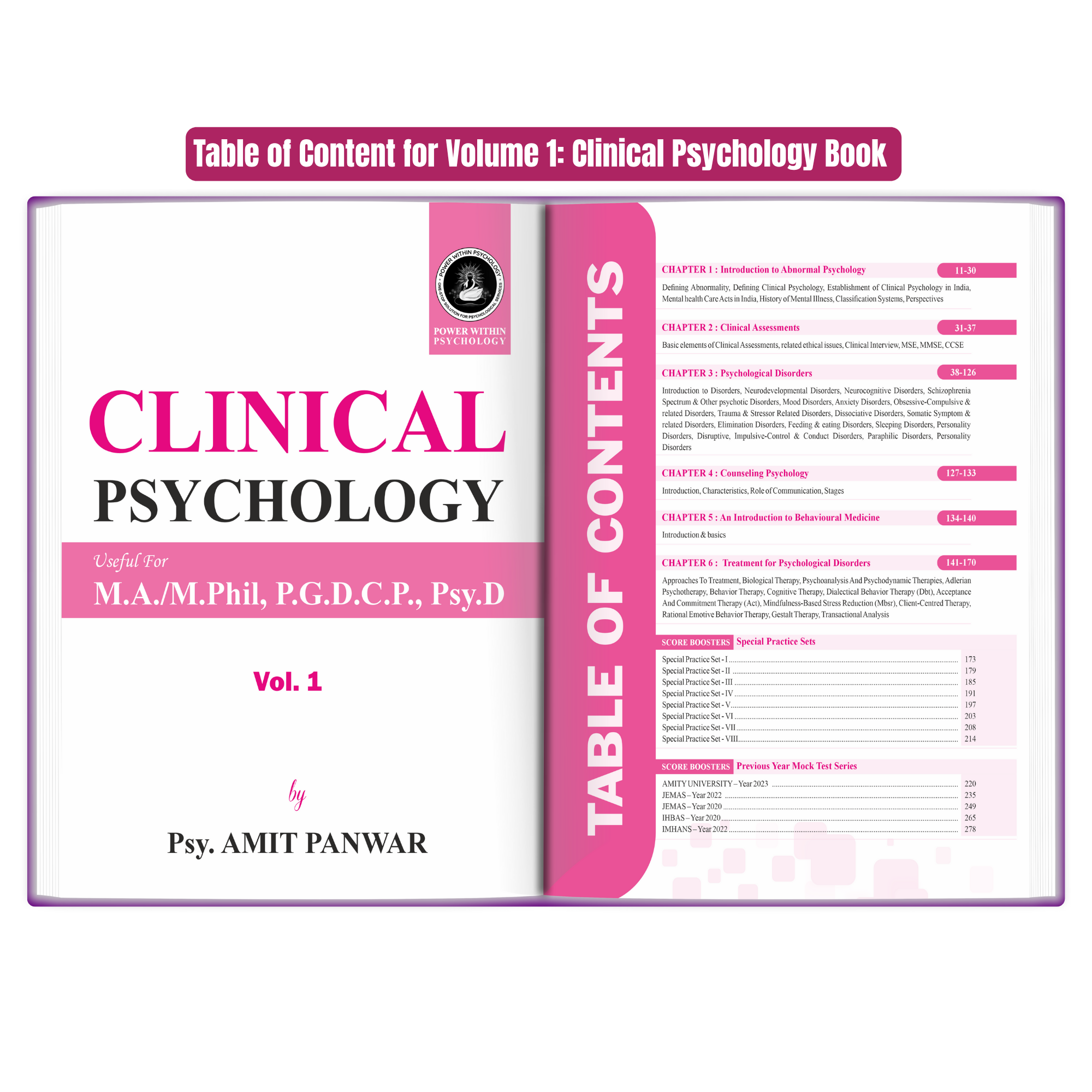 PWP MPhil / MA Clinical Psychology (4 Books Set) - Professional Diploma in Clinical Psychology & PsyD Entrance Exam Preparation Book - Edition 5, 2026