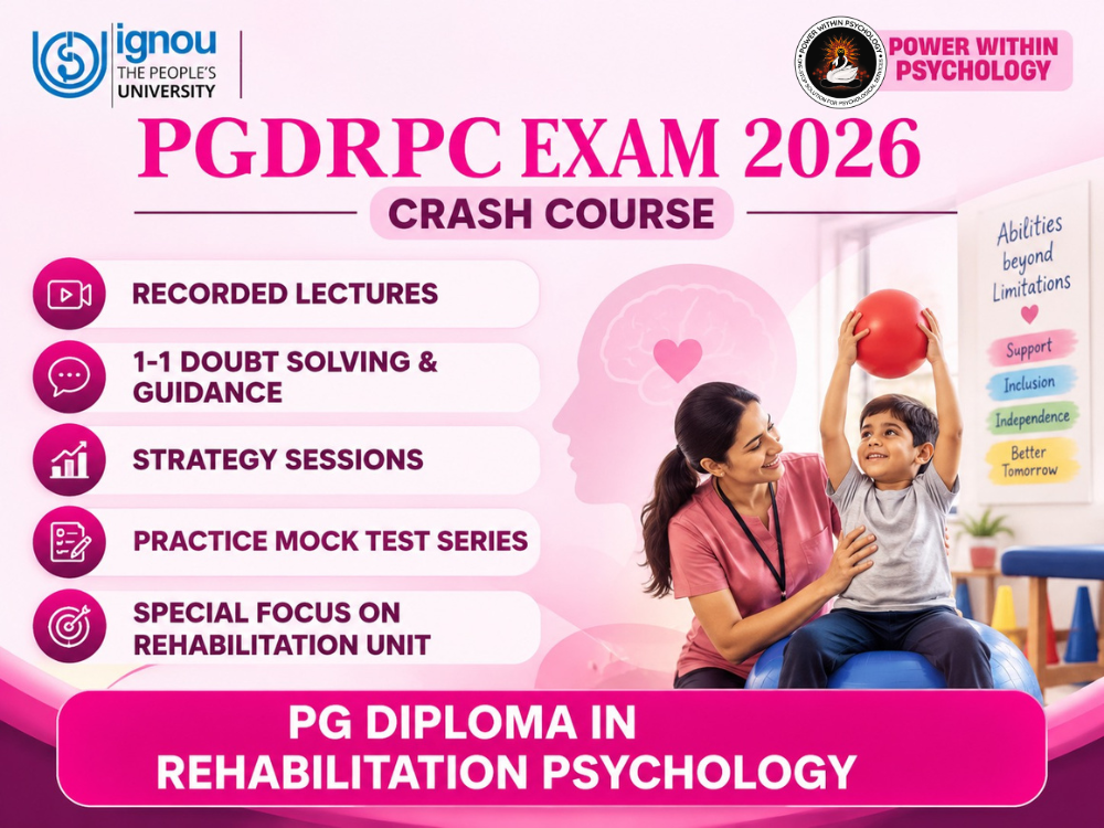 PGDRPC (RCI) Entrance Exam 2027 Crash Course | PG Diploma in Rehabilitation Psychology