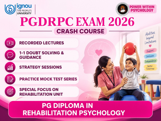 PGDRPC (RCI) Entrance Exam 2027 Crash Course | PG Diploma in Rehabilitation Psychology