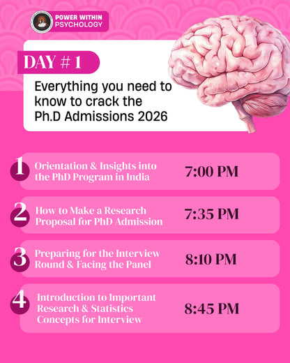 Workshop on Pursuing Ph.D in Psychology