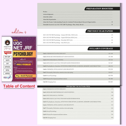 PWP NTA UGC NET JRF Psychology Paper 2 Book - SET - UPHESC - New and Updated Edition 4, 2025 (Complete Syllabus with Question Bank included)