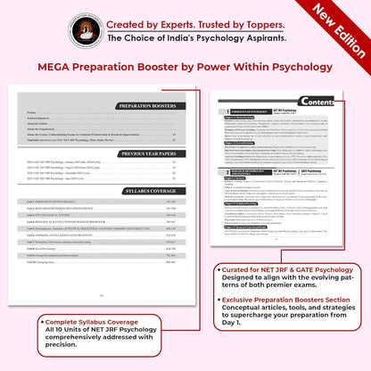 PWP NTA UGC NET JRF Psychology Paper 2 Book - SET - UPHESC - New and Updated Edition 4, 2025 (Complete Syllabus with Question Bank included)