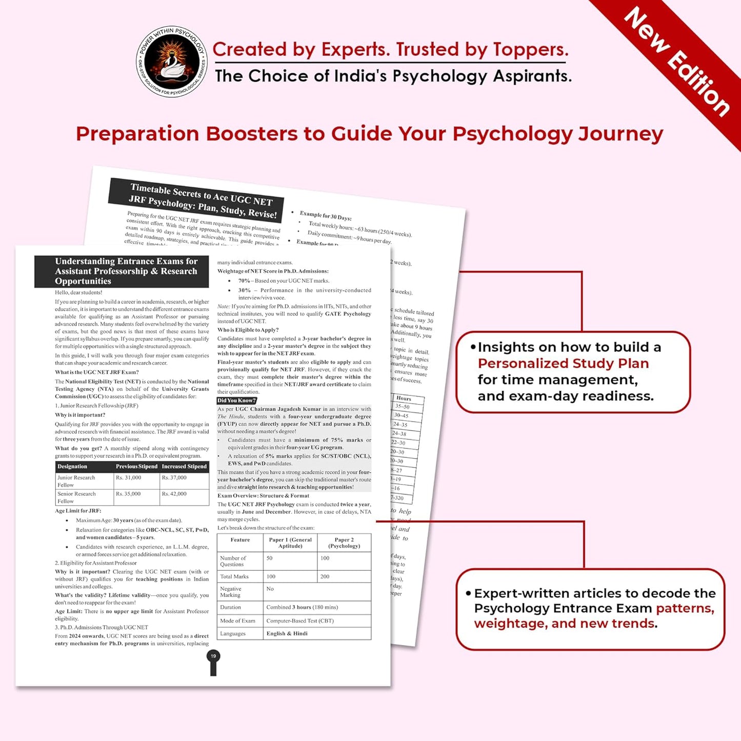 PWP NTA UGC NET JRF Psychology Paper 2 Book - SET - UPHESC - New and Updated Edition 4, 2025 (Complete Syllabus with Question Bank included)