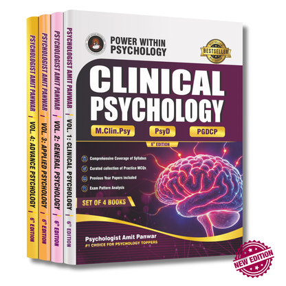 PWP MA Clinical Psychology (RCI) Books Set  (Collection of 4) - Psy.D Professional Diploma in Clinical Psychology & PsyD Entrance Exam Preparation Book - Edition 6, 2027
