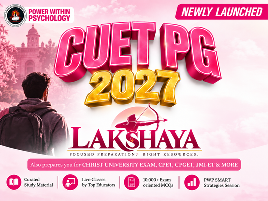 CUET PG Psychology | Lakshay 2027 PG Psychology Integrated Course