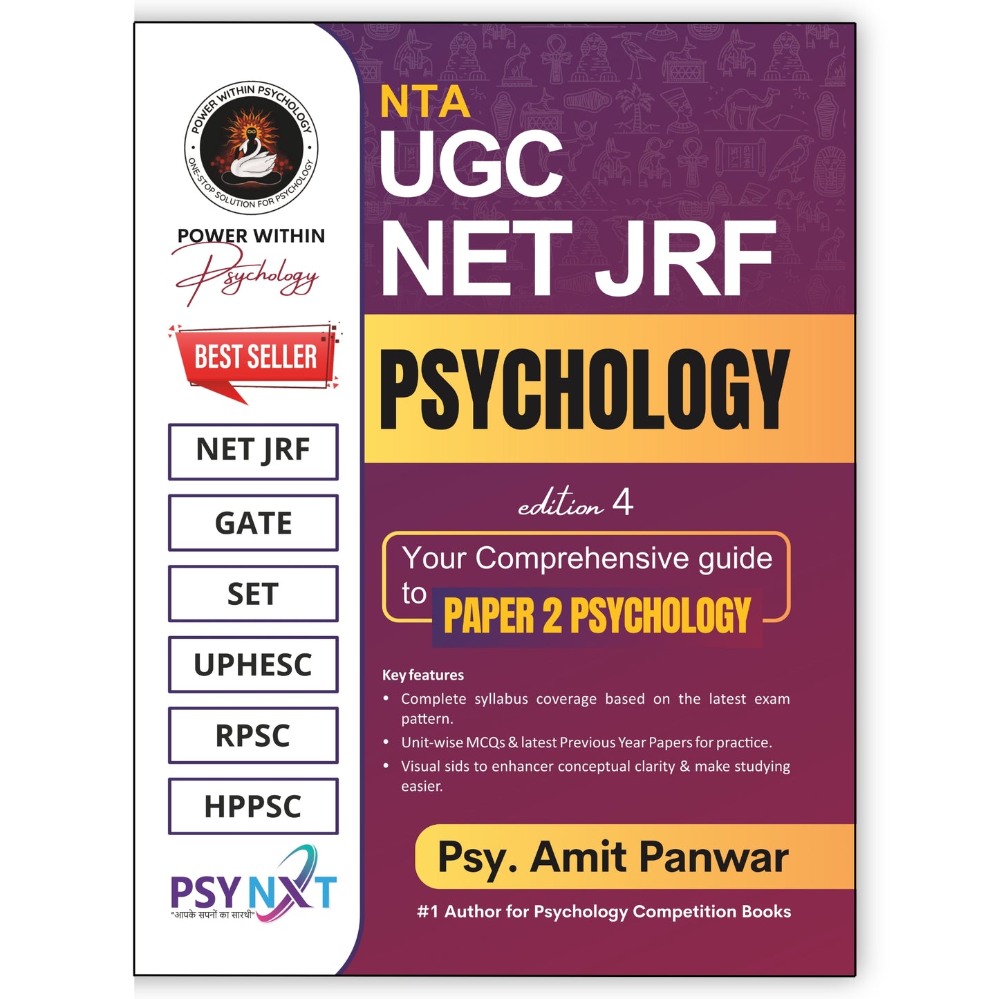 PWP NTA UGC NET JRF Psychology Paper 2 Book - SET - UPHESC - New and Updated Edition 4, 2025 (Complete Syllabus with Question Bank included)