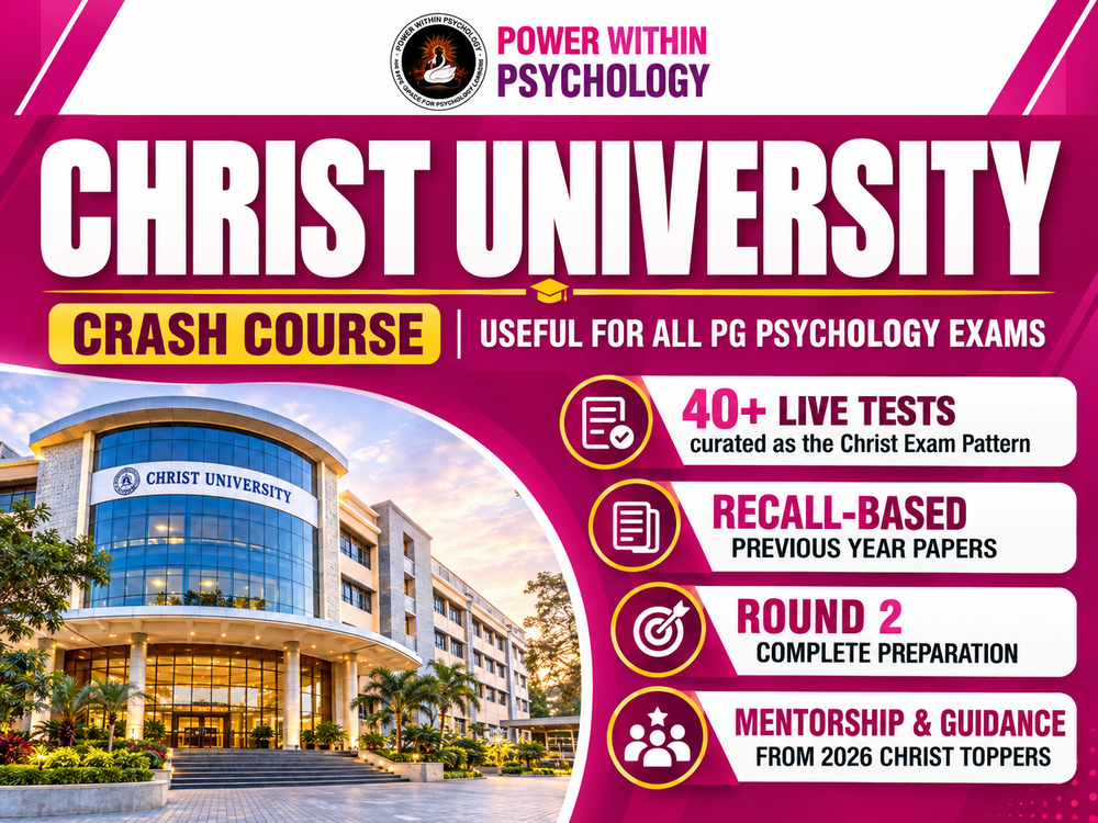 Christ University PG Psychology Crash Course 2027 | MSc & MA Entrance Preparation