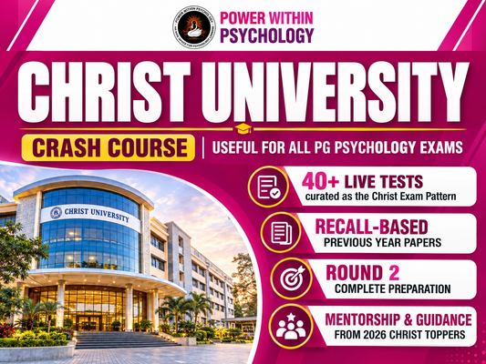 Christ University PG Psychology Crash Course 2027 | MSc & MA Entrance Preparation