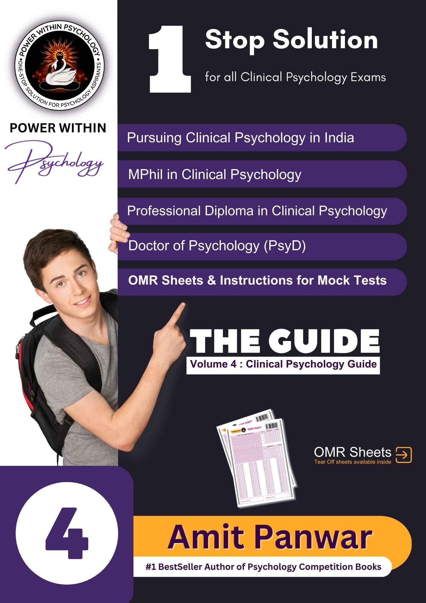 MPhil Clinical Psychology (4 Books Set) - Professional Diploma in Clinical Psychology & PsyD Entrance Exam Preparation Book - New & Updated Edition 3, 2024 - Power Within Psychology