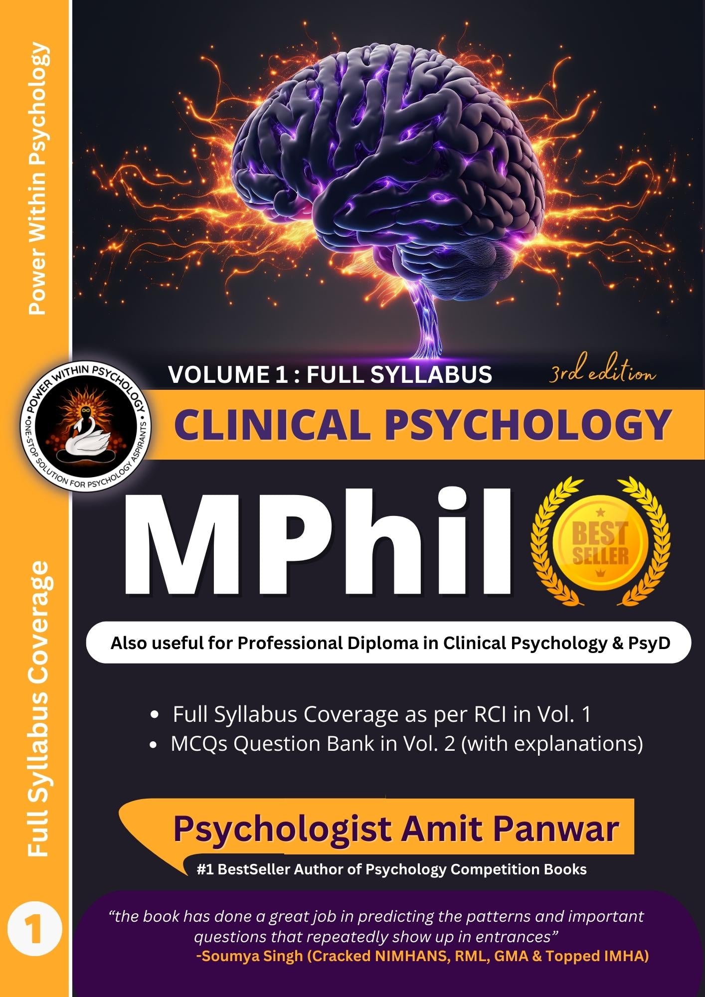 MPhil Clinical Psychology (4 Books Set) - Professional Diploma in Clinical Psychology & PsyD Entrance Exam Preparation Book - New & Updated Edition 3, 2024 - Power Within Psychology