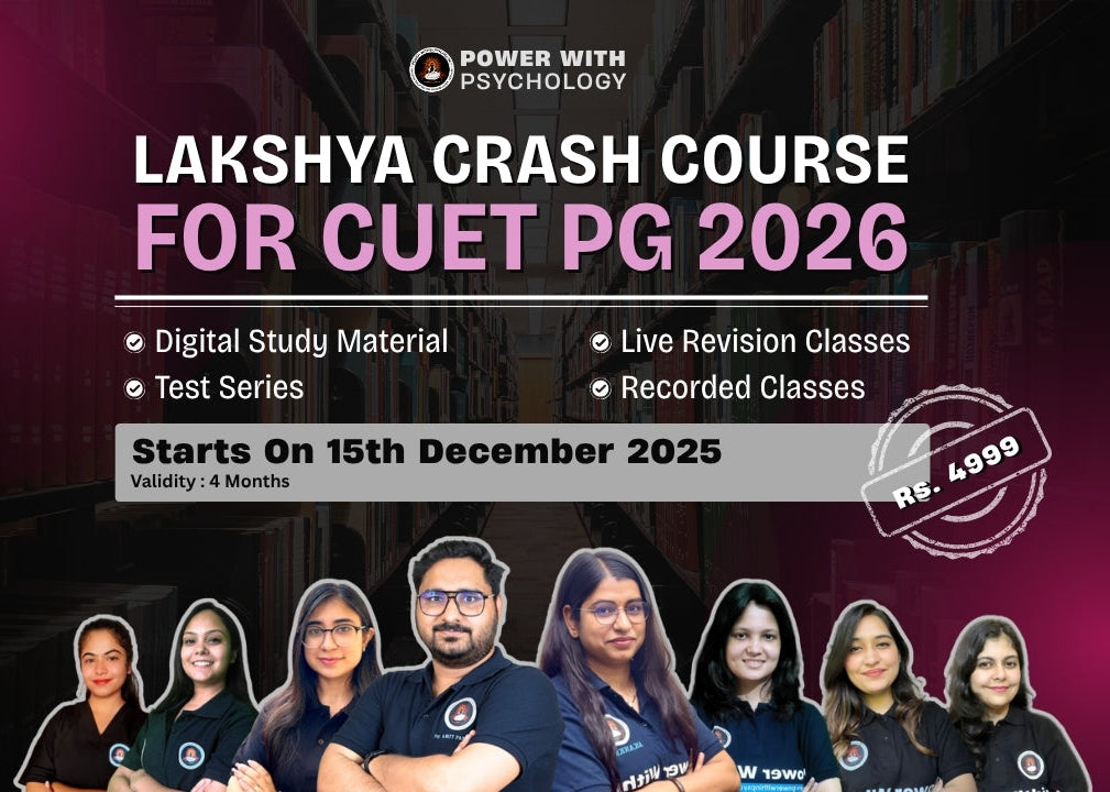 CUET PG Psychology 2026 - Lakshya Crash Course