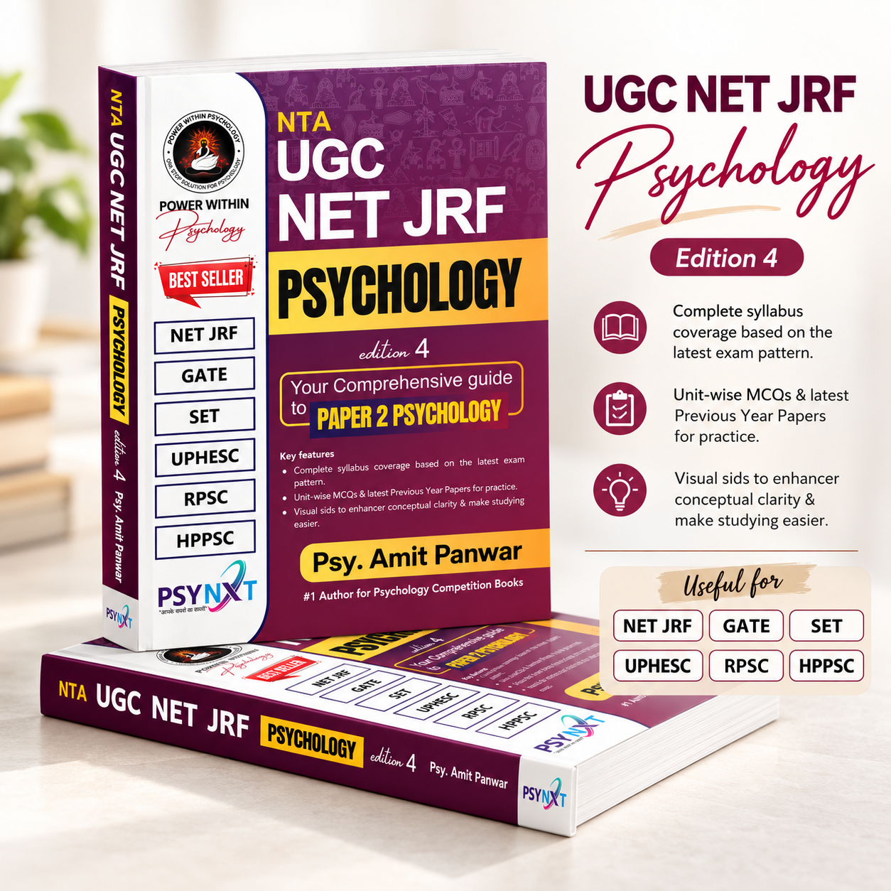 PWP NTA UGC NET JRF Psychology Paper 2 Book - SET - UPHESC - New and Updated Edition 4, 2026 (Complete Syllabus with Question Bank included)