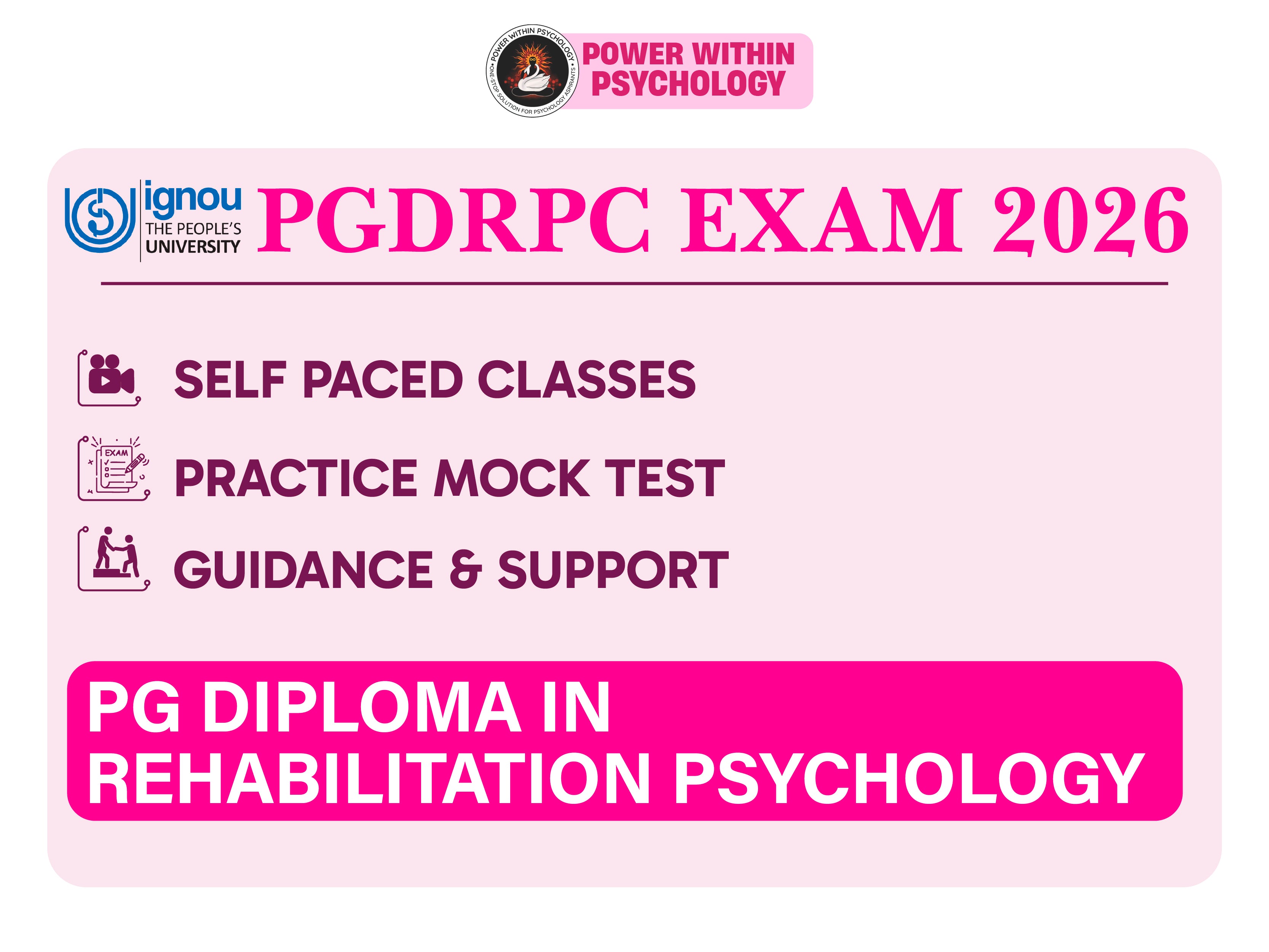 PGDRPC Exam 2026 | Crash Course for Post Graduate Diploma in Rehabilitation Psychology