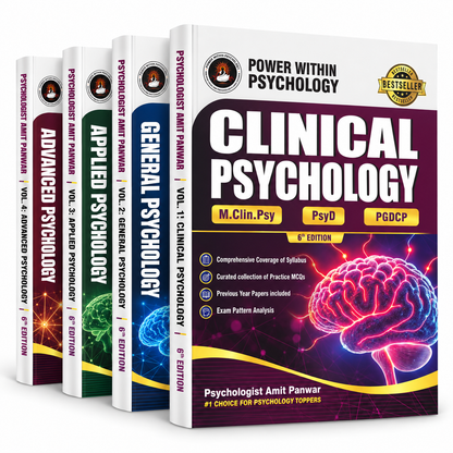 PWP MA Clinical Psychology (RCI) Books Set  (Collection of 4) - Psy.D Professional Diploma in Clinical Psychology & PsyD Entrance Exam Preparation Book - Edition 6, 2027
