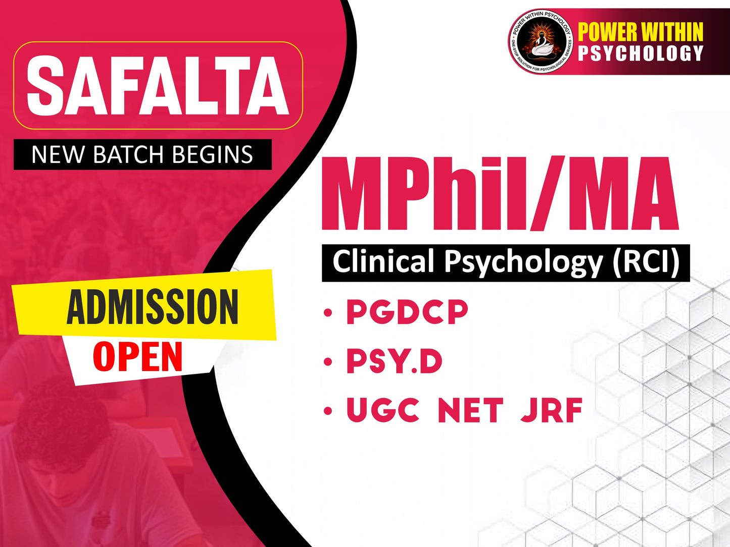 Safalta Course 2026 - MA / MPhil in Clinical Psychology & NET JRF Integrated Course