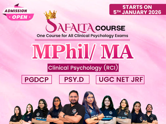 Safalta Course 2026 - MA / MPhil in Clinical Psychology & NET JRF Integrated Course