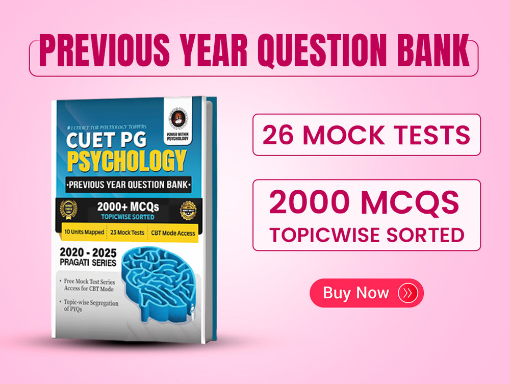 CUET PG Psychology 2026 Previous Year Question Bank Book | 2000 Topicwise MCQs (2020–2025) | 26 Mock Tests with CBT Mode | Pragati Series