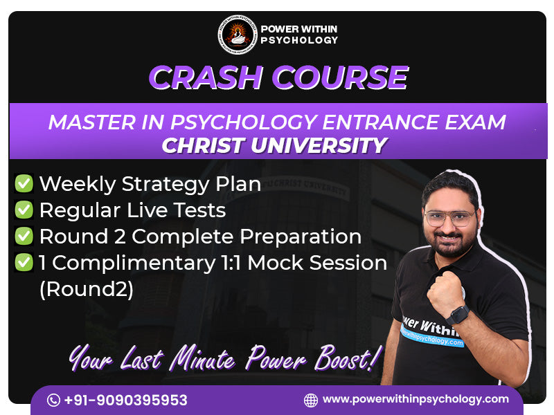 Christ University CRASH COURSE - Master's in Psychology | Complete Strategy Building, Live Tests