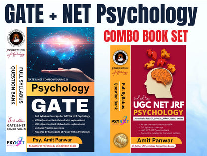 PWP GATE & NET Psychology 2026 Combo Entrance Exam Preparation Bookset