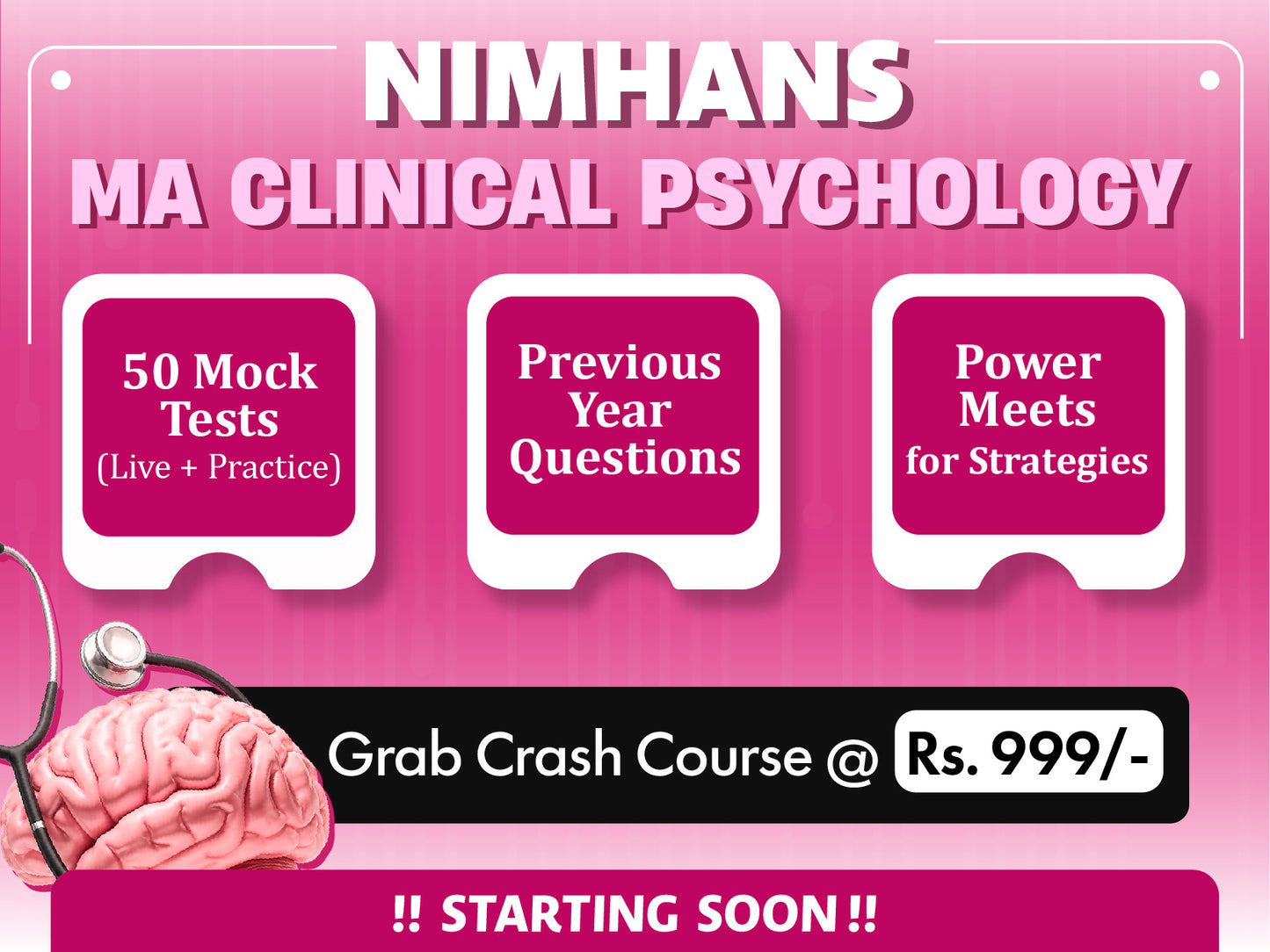 NIMHANS Master in Clinical Psychology (M.Clin.Psy) Crash Course by PWP