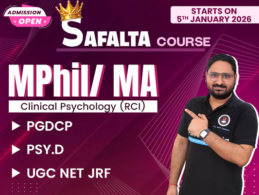Safalta Course 2026 - MA / MPhil in Clinical Psychology & NET JRF Integrated Course