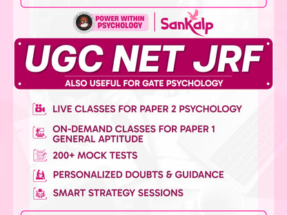 Sankalp Batch - UGC NET JRF (Paper 1 + 2) Integrated Course - GATE, PhD and PSC Exams (UPHESC/HPPSC)