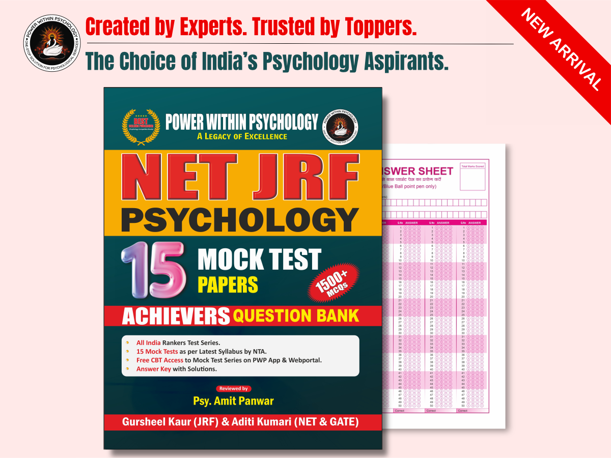 PWP NTA UGC NET JRF Paper 2 Psychology Achievers Question Bank Book | 15 Mock Test Series