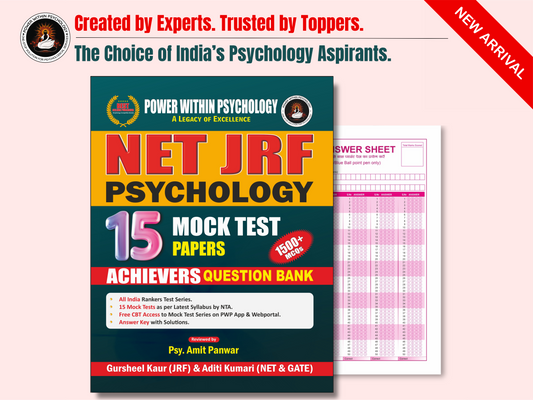 PWP NTA UGC NET JRF Paper 2 Psychology Achievers Question Bank Book | 15 Mock Test Series